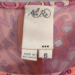 Ali Ro Pink and Purple Patterned Dress